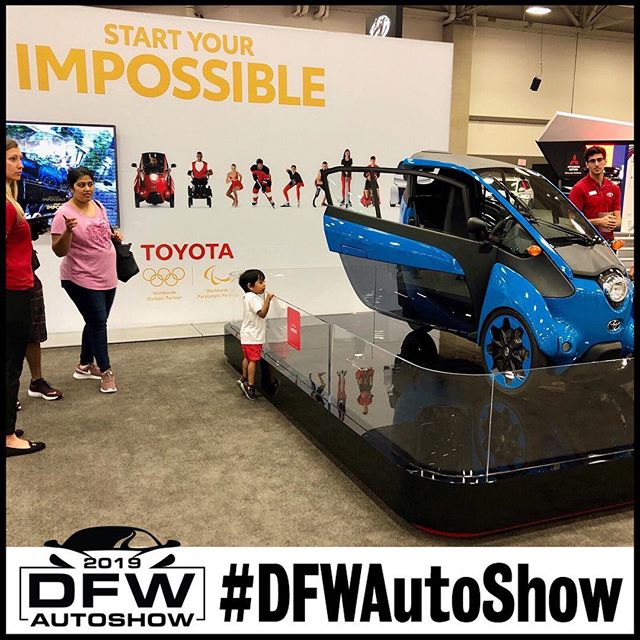 This kid is ready to start his impossible! Dream big little man, even if the car is small!😄 #dfwautoshow Toyota USA #dallas #autoshow #dreambig #startyourimpossible