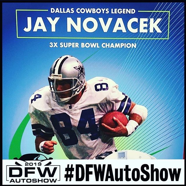 Dallas Cowboy legend, Jay Novacek, will be signing autographs at the #DFWAutoShow on Saturday from 2 pm-4 pm at the Advance Body Scan booth. Football 🏈 + cars 🚗 🚙? You can’t go wrong!