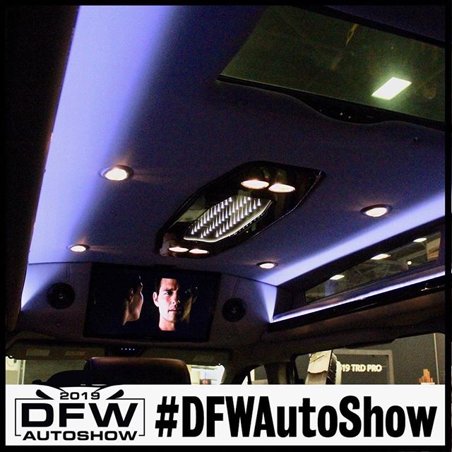 Movie theater, or #explorervan? This interior is unlike any other!😍💜 #dfwautoshow #autoshow #dallas #luxurious